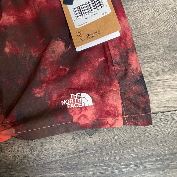 The North Face Printed Wander Short Size Large Coral Ice Dye Print NWT - Picture 8 of 14